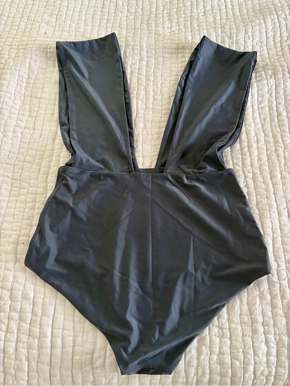 COCODUNE Handmade USA Gray One-Piece Swimsuit | Size Large